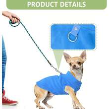 (Blue)Winter Warm Dog Cat Sweater, Thick Fleece Pet Vest Coat, Soft Cozy Puppy Kitten Clothes For Small Dogs Girls Boys, Pullover Apparel For Chihuahua, French Bulldog, Dachshund. - Blue - View 5
