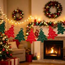 1pc Christmas Tree Hanging Ornament + Tableware Rack + Decoration Set, Christmas Themed Design, Tabletop Decor, Create Festive Atmosphere, Suitable For Family Gatherings, Party Table, Essential Christmas Decoration - Multicolor - View 1