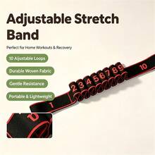 1pc Yoga Resistance Band, Fitness Home Therapy & Rehabilitation Elastic Band, Portable Full Body Stretching & Strength Training Band, Multi-Function Resistance Band - Multicolor - View 4