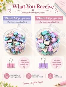 Clips de sujeción de metal con diseño de macaron en colores miniatura, clips de papel de metal multicolor, clips organizadores de archivos multifuncionales, suministros de papelería para escritorio escolar y de oficina - color morandy - Ver 10