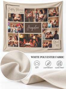1pc Customizable Personalized Wall Tapestry, Custom Image, Fashion Home Decor, Suitable For Men And Women, Perfect For Mother's Day, Graduation Ceremony And Other Occasions, Multi-Functional, Highly Decorative - Multicolor - View 9