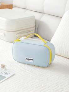 1pc Underwear Storage Bag Travel Intimate Apparel Organizer Large Capacity Portable Bra Bag Compartment Toiletry Bag Makeup Bag - Multicolor - View 18