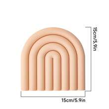 Modern Rainbow Pot Mat, Heat-Resistant Silicone Pot Mat, Colorful Arch Design, Non-Slip Kitchen Table Protector, Suitable For Hot Pots, Frying Pans, Plates And Cookware, Decorative Table Accessory, Home Kitchen Use, Cute Gift Idea - View 18