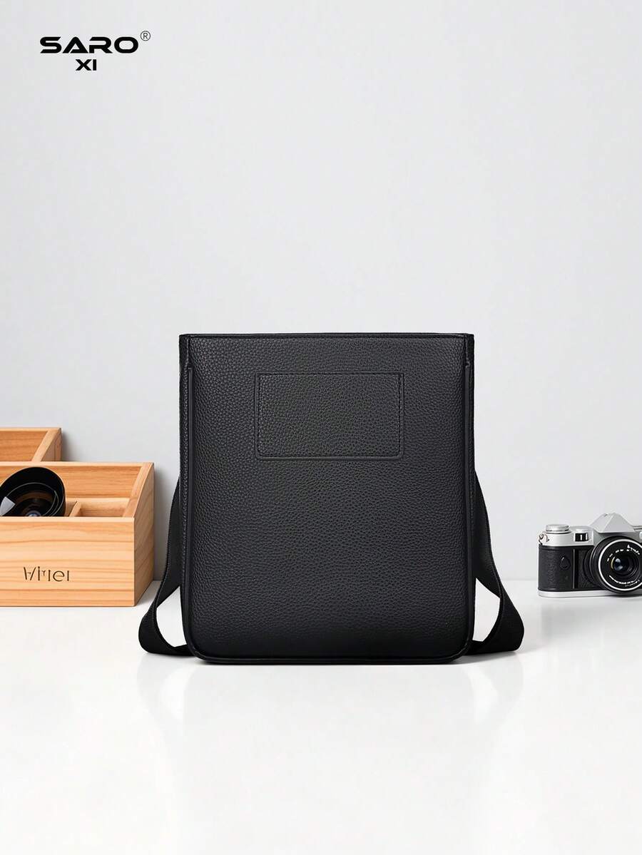 saroxi 1pc Men's Crossbody Bag, Side Bag, Shoulder Bag, Square Pouch, Multifunctional Small Bag For Commuting And Casual Use, Minimalist Style Black Phone Bag, Gift For Men - Multicolor - View 1