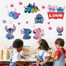 1 buah Stiker Dinding Dekoratif PVC Perekat Diri Kartun Disney Stitch, Tahan Air untuk Rumah - View 6
