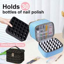 1pc Nail Polish Storage Rack - Holds 30 Bottles (15ml), Nail Polish And Nail Dryer Storage Bag - Multicolor - View 5
