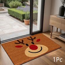 سجادة ممر طويلة بنقشة غزال لطيفة باللون البني بتصميم بسيط ثنائي الأبعاد، سلسلة سجادة ممر عيد الميلاد، سجادة أرضية لغرفة المعيشة، سجادة مدخل الباب، سجادة مدخل داخلي، سجادة جانب السرير في غرفة النوم، سجادة أرضية للمطبخ، ممر طويل للمطبخ، مناسبة لغرفة المعيشة وغرفة الغسيل والحمام - متعدد الألوان - مشاهدة 11