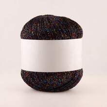 100g/Lot Colorful Unique Gold Silver Glitter Cotton Metallic Yarn Skein Crochet Thread Sweater Scarf Hat Craft Bag - A - View 8