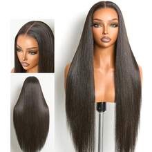 13*4 Lace Front Human Hair Wig, 26 Inch Straight Human Hair Lace Front Wig For Women, 180% Density Natural Black Color, HD Transparent Lace Closure Human Hair Wig - Natural Black - View 5