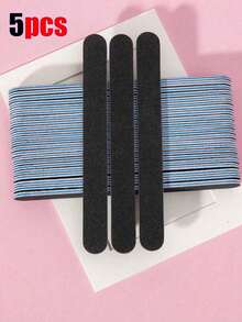 100/50/25/20/10/5/1pc Professional Nail Files, 180/100 Natural Nail Files, Double-Sided Washable Fine Texture Nail Files, Suitable For Home And Salon Use - Black - View 15