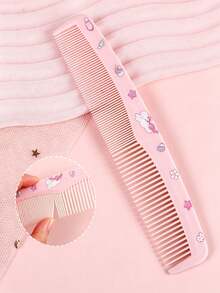 Girl Style Cartoon Pointed Tail Fine Tooth Comb Set With 1000pcs Disposable Rubber Bands, Multi-Color, For Daily Grooming, Stage Hairstyling, Sectioning And Hair Care - Multicolor - View 5