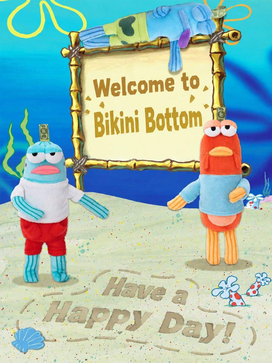 Pop Mart Labu'bu Bikini Bottom Residents - Boneka Lucu (Kotak Buta Acak 1 buah) - MultiWarna - View 1