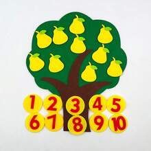 Children's Educational Early Learning Toys Sewing DIY Felt Handmade Kit Fabric Felt And Non-Woven Cloth Kindergarten Toys And Teaching Aids, Fruit Tree Math Montessori Game For Learning Numbers 1-10, School, Students, Stationery, Learning Supplies, Attractive Items, Kindergarten Children's Educational Toys, Math Toys, Including Apple Tree, Pear Tree, Banana Tree, Orange Tree, Peach Tree - Multicolor - View 14