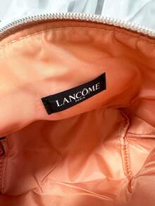 Portable Champagne Gold Travel Makeup Bag, Embossed Logo Toiletry Storage Bag, Personal Use Or Gift - Lancôme Makeup Bag - Champagne - View 7