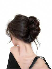 1pc Hair Clamping Clipper - For Combining Hair - Suitable For Girls - Flower Buds Style - Fluffy Wig - Multicolor - View 3