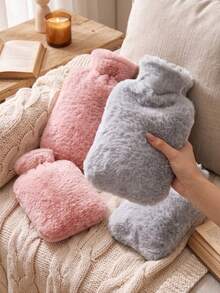Autumn/Winter Warm Hand Warmer Bag, 2000ML/1000ML Size, Pink/Grey Optional - Multicolor - View 4