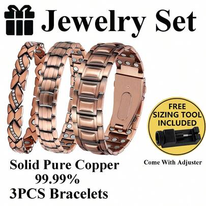 Conjunto de joyería bohemia para hombre, incluye: 3 pulseras vintage para hombre + 1 pulsera ajustable, hipoalergénica, regalo perfecto para el Día del Padre