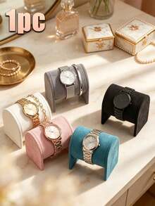 1 chiếc giá trưng bày đồng hồ bằng sợi microfiber, kệ lưu trữ đồng hồ, kệ lưu trữ vòng cổ và vòng tay, kệ lưu trữ vòng tay và đồng hồ, giá trưng bày, kệ này có thể dùng làm kệ lưu trữ đồng hồ, vòng cổ, vòng tay và vòng tay - Nhiều màu - Xem 2