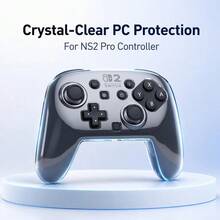 AOLION For Switch2 Pro Game Controller Crystal Protective Case NS2 PRO Game Controller Transparent Full-Cover Protective Case - View 1