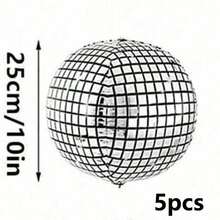 1/5/10 22-Inch Disco Balloons, 4D Spherical Mirrored Metal Balloons, Mixed Sizes, Disco Laser Foil Balloons, Metallic Disco-Themed Party Decorations, Birthday Party Decorations, Wedding Decorations, Christmas Decorations. - Multicolor - View 18