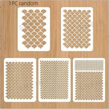 1pc Mermaid Scale Stencil, Mermaid Makeup Template, Reusable Fish Scale Pattern, Large Plastic Scale Wall Stencil, Suitable For Face And Body Painting - White - View 7