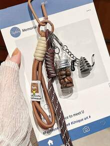 Handmade Coffee Series Pendants,Iced Americano Versatile Metal Coffee Pot Keychain, Car Pendant, Backpack And Bag Charms,Keychain For Men And Women - Multicolor - View 13