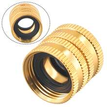 Two-Way Female Connector Solid Aluminium Irrigation Garden Hose 3/4 Bi-Directional Female Head Water Pipe Joint Connectors - B - View 6