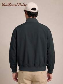 Vancamel Pulse Men's Jacket, Fashionable Minimalist Versatile Lapel Design, Large Pocket Outdoor Casual Style - Black - View 3