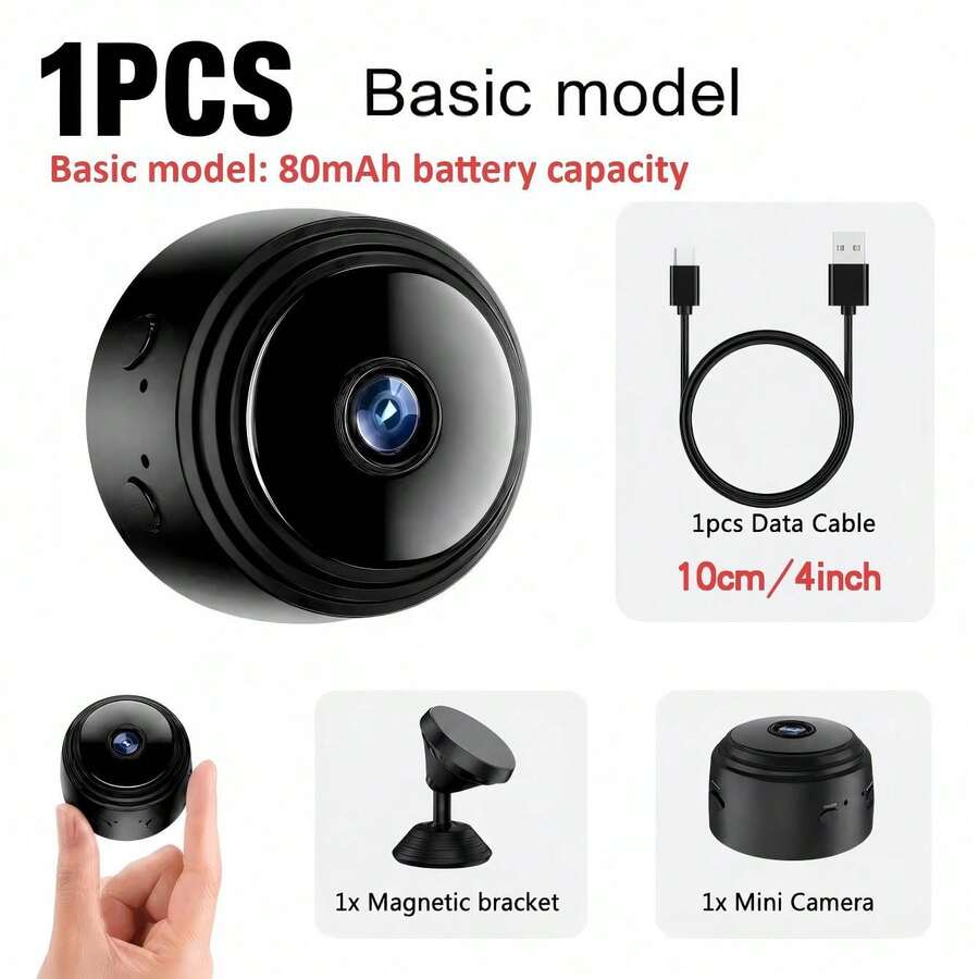 Mini Wireless WiFi Camera, Home Security Camera With Night Vision ...