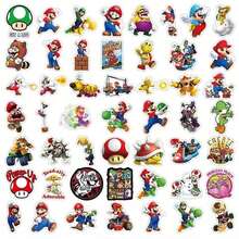 SUPER MARIO BROS. 1 set/50 stiker karakter game kartun, cocok untuk mendekorasi laptop, botol minum, skateboard, dan koper. Hadiah pesta yang bagus untuk anak-anak dan penggemar. (Gaya acak) - MultiWarna - View 8
