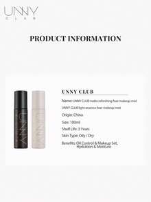 UNNY CLUB Semprotan Pengatur Riasan Tahan Lama 24 Jam, Melembapkan, Menyegarkan, Anti Luntur, Cocok untuk Kulit Kering, 100ml Kosmetik Kecantikan - Putih - View 4