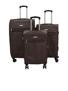 20/24/28 Suitcase, Hardshell/Softshell, Impact-Resistant, Expandable Section For Extra Capacity, Trolley Case, Storage Case, Carry-On, Checked Luggage - Dark Brown - View 9