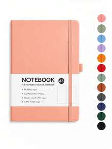 1pc A5 Hardcover Dot Grid Notebook, 192 Pages Dot Matrix Bullet Journal, Portable Notebook With Elastic Band And Pen Holder, Suitable For Writing, Planning, Journaling, School, Office And Study - A5 - View 9
