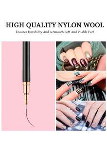 62Pcs Nail Art Painting Tool Set, Nail Liner Brushes And Dotting Pens With Practice Blocks, For Nail Pattern Drawing - Multicolor - View 5