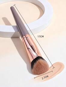 1pc Large Round Slanted Triangle Foundation Brush, Contour Brush, Multi-Functional, Seamless Application, No Makeup Absorption, Fits Facial Contour, Quick Makeup, Beginner-Friendly, Portable Makeup Tool - Multicolor - View 6