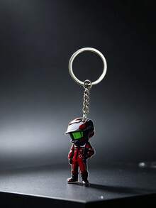 Llavero de acrílico plano 2D con niño en motocicleta, llavero práctico, hermoso y novedoso, llavero, decoración de regalo para vacaciones, colgante de llave, llavero para coche, llavero para mochila y cartera, duradero, impermeable, de moda, unisex - Multicolor - Ver 5