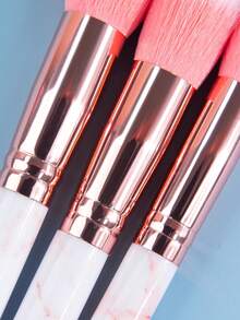 SEPROFE 15 Pcs Pink Marble Makeup Brush Set, Full Set Ultra Soft Fiber Brushes For Powder Eyeshadow And Concealer, All In One Professional Makeup Brushes For Makeup Artists And Daily Use, Beauty Makeup Tools - Pink - View 4