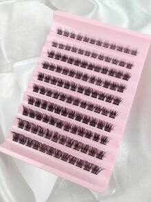 120 Pcs Lash Clusters Includes Glue And Tweezers DIY Eyelash Extensions Natural Lashes D Curl Individual Lashes Eyelash Clusters Extensions Wispy Lash DIY At Home Lash Tech Supplies - Black - View 7