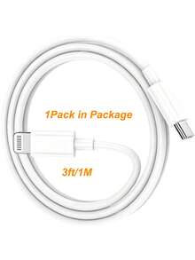 FCV Cable de datos USB C a Lightning Tipo C Carga rápida Compatible con IPhone 14/14 Pro/14 Pro Max/13/13 Pro/12/12 Pro/11/11 Pro/XR/XS/X/8/8 Plus/ - Ver 7