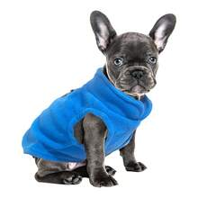 (Blue)Winter Warm Dog Cat Sweater, Thick Fleece Pet Vest Coat, Soft Cozy Puppy Kitten Clothes For Small Dogs Girls Boys, Pullover Apparel For Chihuahua, French Bulldog, Dachshund. - Blue - View 3