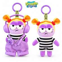 SpongeBob SquarePants 1pc Bully Fish Purple Cool Plush Keychain, Can Be Hung On Backpacks, Keys And Jeans. Features Funny Grumpy Expression, Eye-Catching Design. Cute Unique Portable Bag Charm, Ideal Holiday And Birthday Gift For Friends And Girlfriends. - Multicolor - View 10