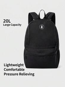 CAMEL CROWN Balo dã ngoại Penguin 20L dung tích lớn màu đen dùng hàng ngày, phù hợp đi leo núi, du lịch và đi học - Bóng đen ma quái - Xem 2
