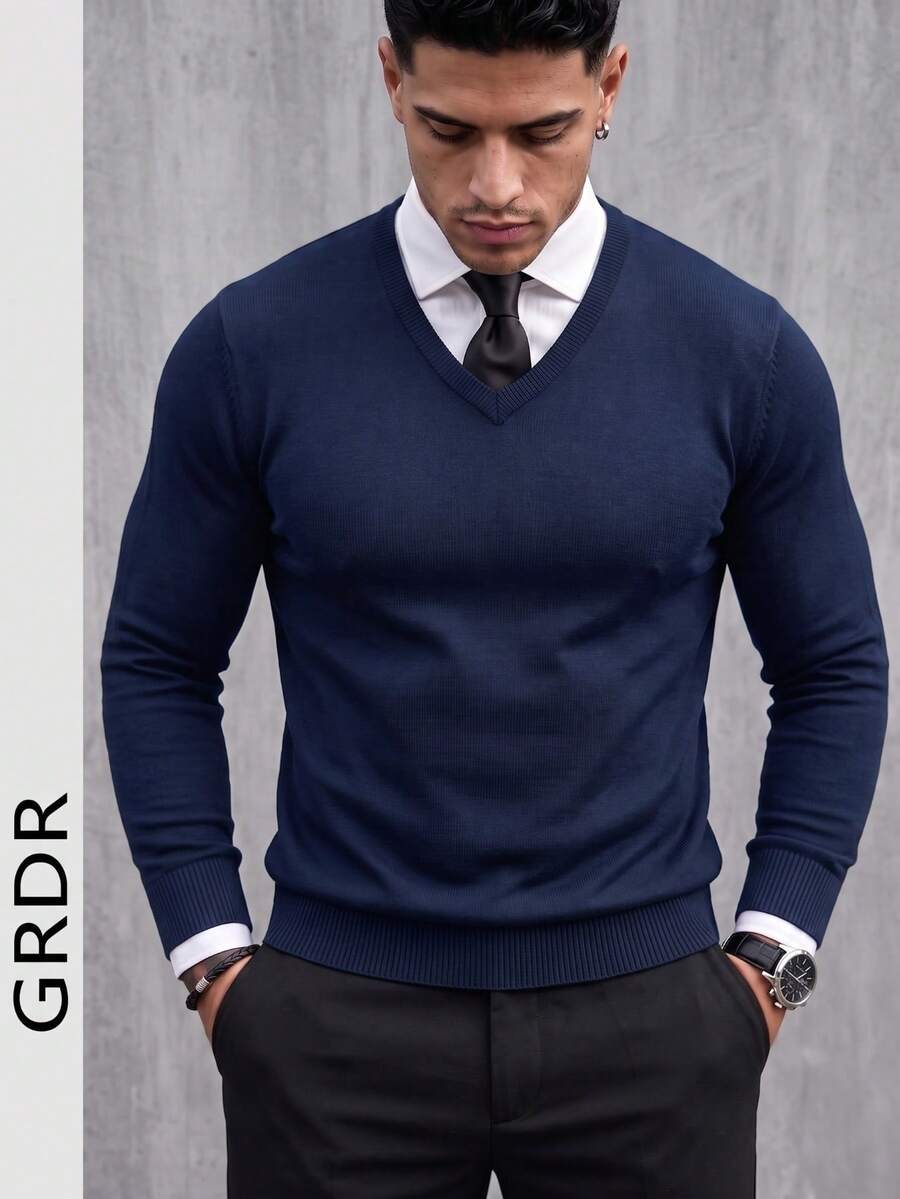 GRDR Men's Versatile Knit Sweater, Autumn/Winter