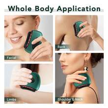 Handheld Electric Gua Sha Board With Constant Temperature Heat Therapy And Vibration Massage Tool - Heating Vibration Gua Sha Device For Neck, Face, Eyes And Body - 650mAh - View 3