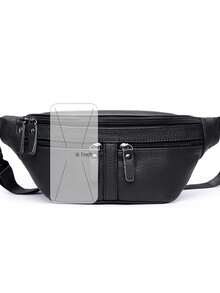Tas Dada Pria Warna Hitam, Tas Selempang Kasual dengan Desain Multi-Saku, Tas Bahu Tahan Air Kapasitas Besar untuk Perjalanan, Kerja, dan Penggunaan Sehari-hari - Hitam - View 6