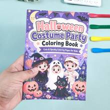 Halloween Cute Style Children's Coloring Book Ghost Black Cat Pumpkin Holiday Theme Coloring Picture Book Kids Leisure Doodle Painting Practice Notebook Back To School Learning Supplies Student Holiday Gift - Multicolor - View 8