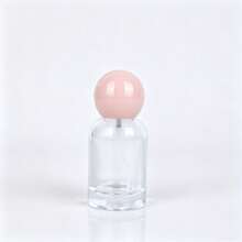 30ml The Refillable Empty Perfume Bottle, With A Smooth Pink Spherical Lid, Transparent Frosted Style, Portable Mini Aesthetic Empty Perfume Bottle, Suitable For Men And Women To Travel And Fill Perfume - Multicolor - View 7