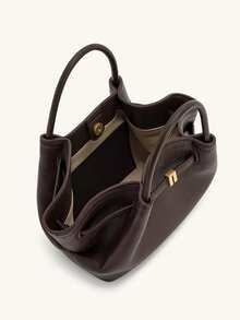 JP Dumpling Bag 女款 JH30692 Hana 小號新款手提包 肩背斜挎托特包 多用途 通勤上班 出行購物約會 小隨身包 輕量耐用 麂皮 高顏值 百搭 - 咖啡棕 - 查看 3