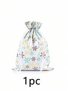 3pcs/1pc 51cm*39cmLarge Christmas Drawstring Gift Bag – Reusable, Durable Plastic Bag With Snowflake Print – Holiday Shopping Bag – Suitable For Christmas, Everyday Use, And Themed Parties - One Size Fits All - View 8
