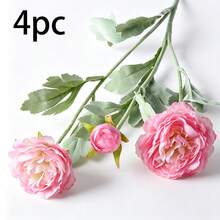 4pcs/6pcs Artificial Peony Flowers, Realistic Peony Flower Stems For Wedding, Party, Home Dining Table, Desktop Vase Display, Event Backdrop, Indoor Space Decoration, Multi-Scenario Layout Decorative Flower Stems - Multicolor - View 16